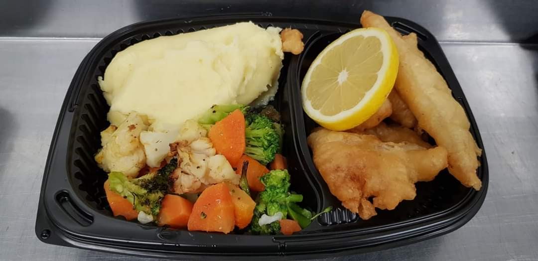 Battered Cod with lemon sauce